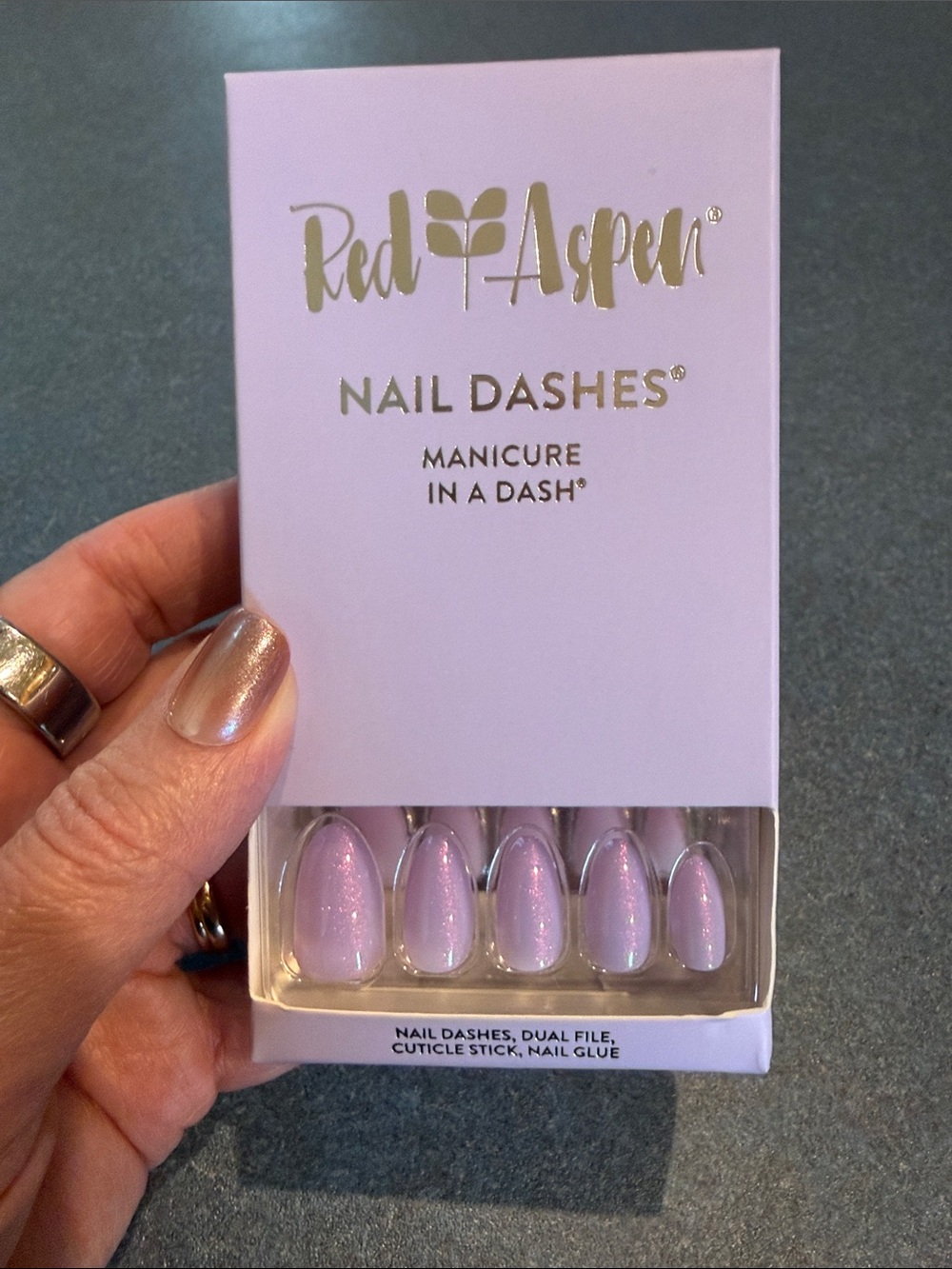 Red Aspen Nail Dashes Press-On Set - Funnel Cake Frenzy Flynn